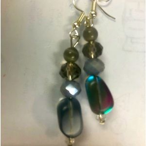 Blue crystal earrings